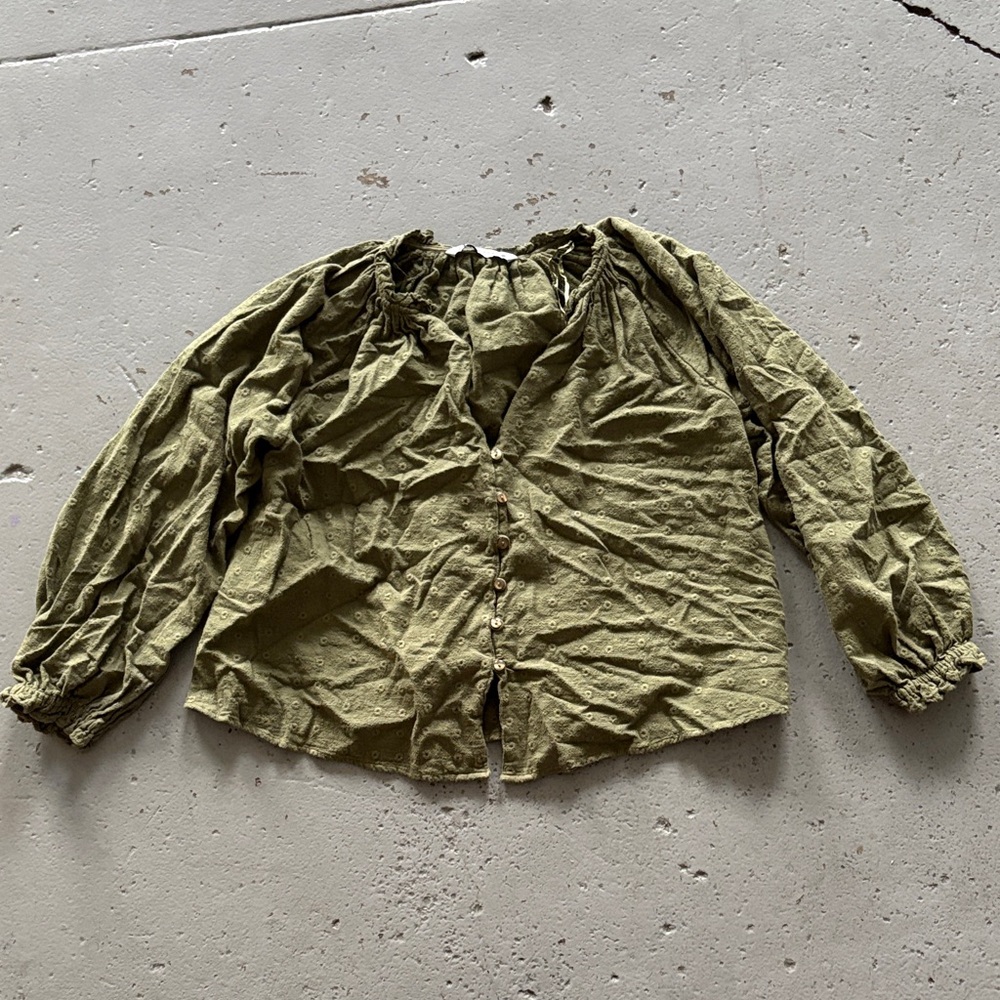Zara Olive Green Blouse